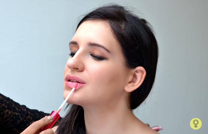 Prep your lips with lip balm or conditioner