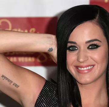 Sanskrit tattoo on Katy Perry's arm