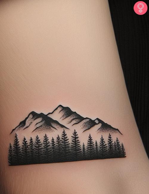 Simple Colorado tattoo on the upper arm of a woman