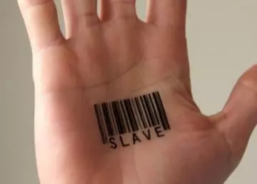 Slave barcode tattoo design