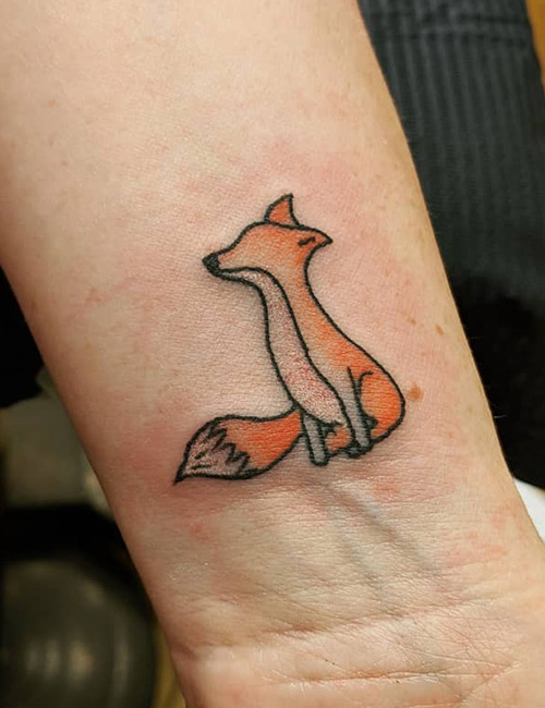 Small fox tattoo design