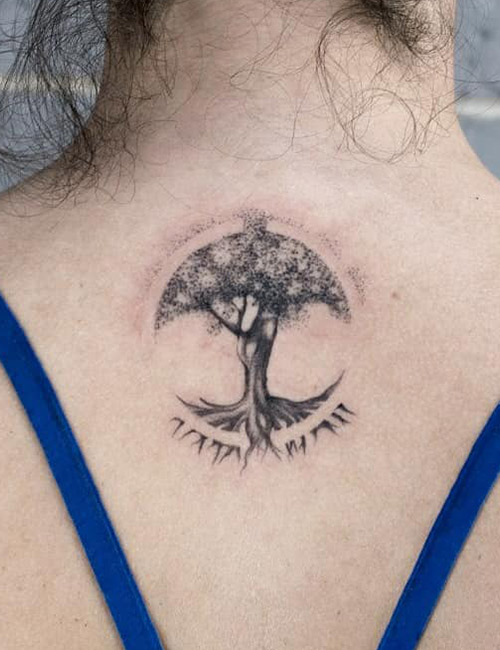 Small tree tattoo design