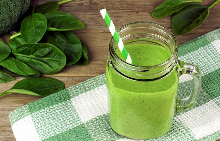 Spinach smoothie for hair growth