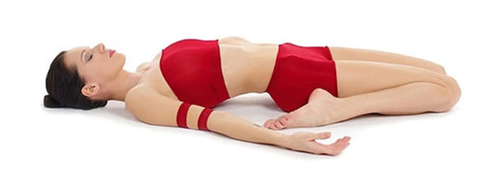 Supta virasana yoga pose to improve your memory