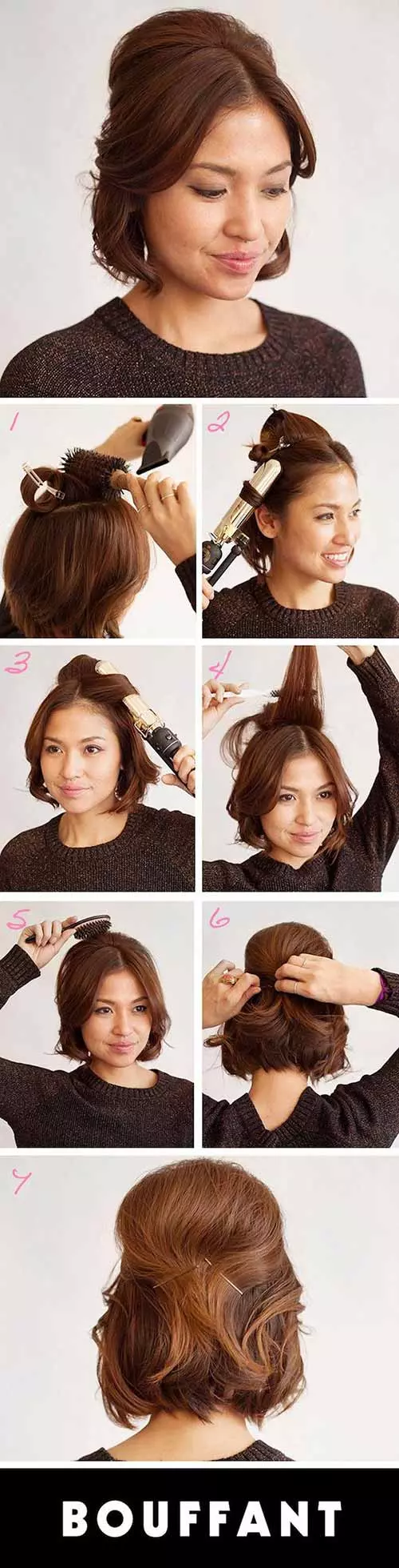 The boufffant diy short hairstyle