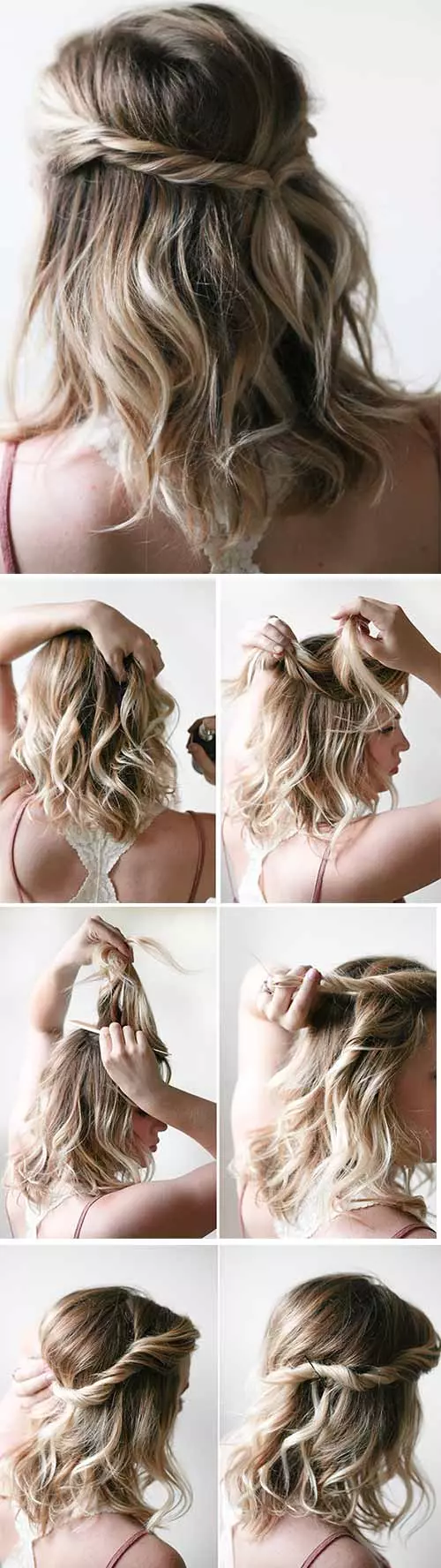 The easy twist diy short hairstyle