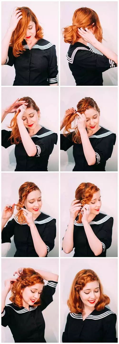 The simple side braid diy short hairstyle