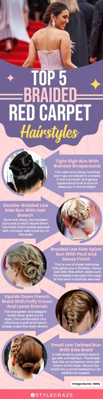 top 5 braided red carpet hairstyles(infographic)