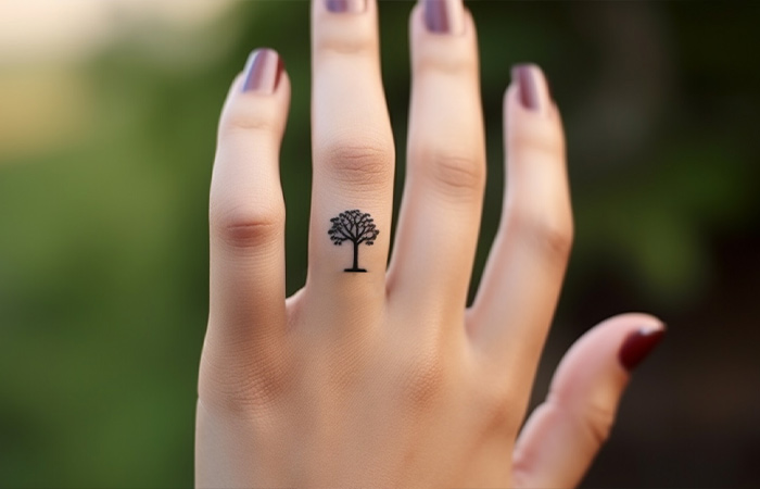 Tree ring tattoo