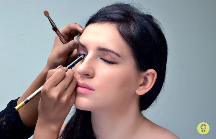 Apply eyeliner as part of light makeup