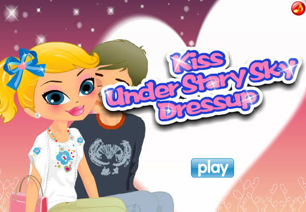 Kiss under starry sky dress up game