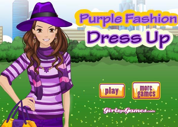Purple fashion dress up game