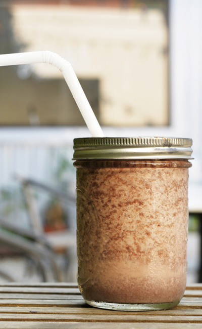 Sapodilla, chia, and almond milk smoothie for weight loss