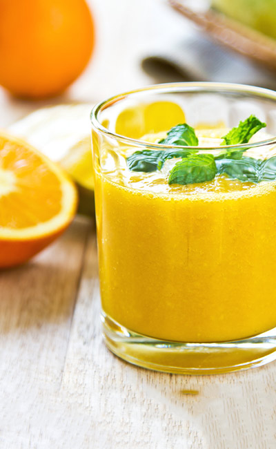 Orange, lemon, and flax seeds smoothie for weight loss