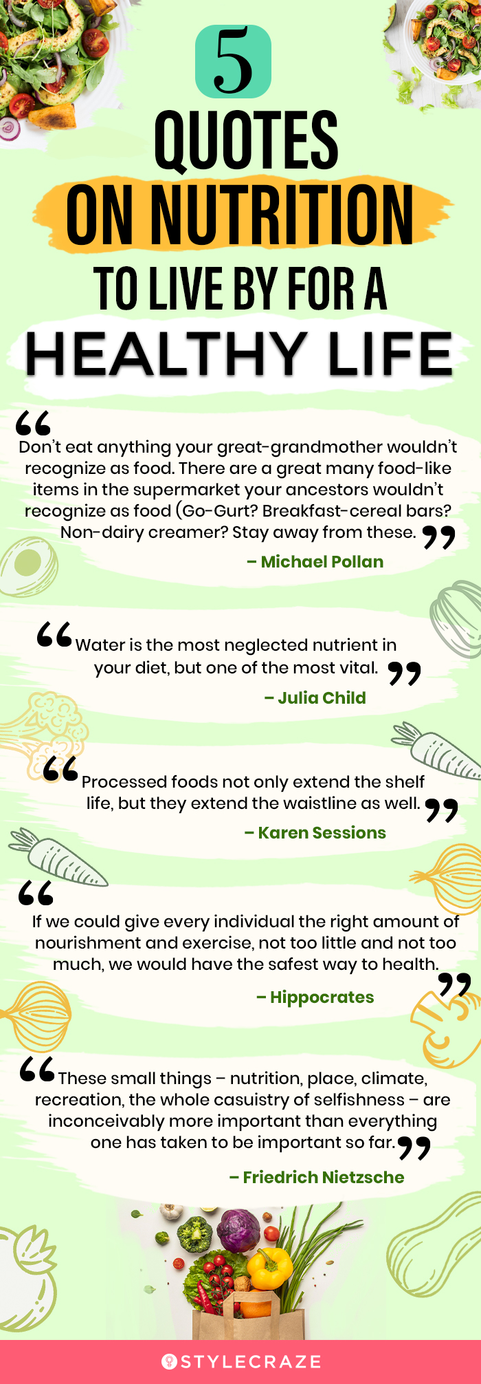 5 quotes on nutrition to live by for a healthy life (infographic)