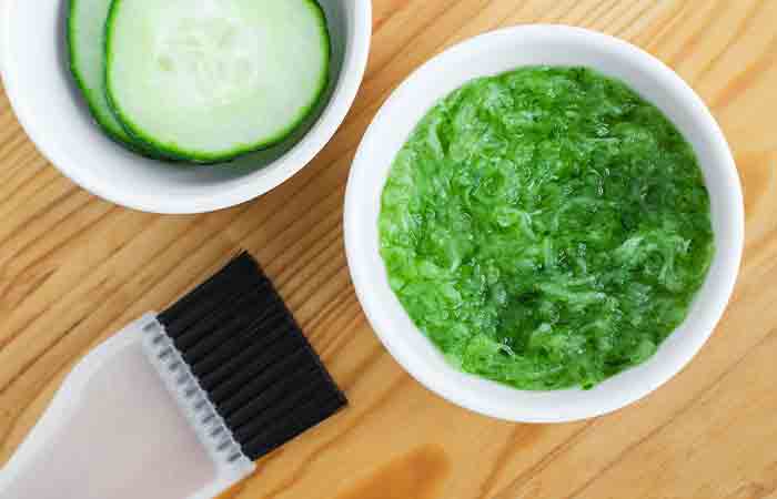 Cucumber paste for hair spa