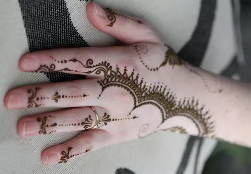 Backside mehndi design for engagement