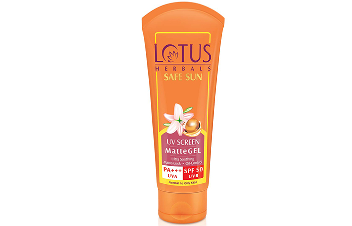 Lotus Herbals Safe Sun UV Screen Matte Gel