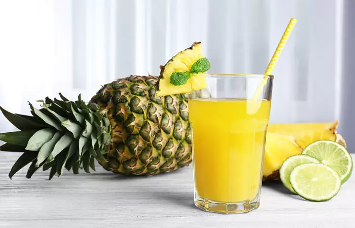 Metabolism boosting pineapple drink for weight loss
