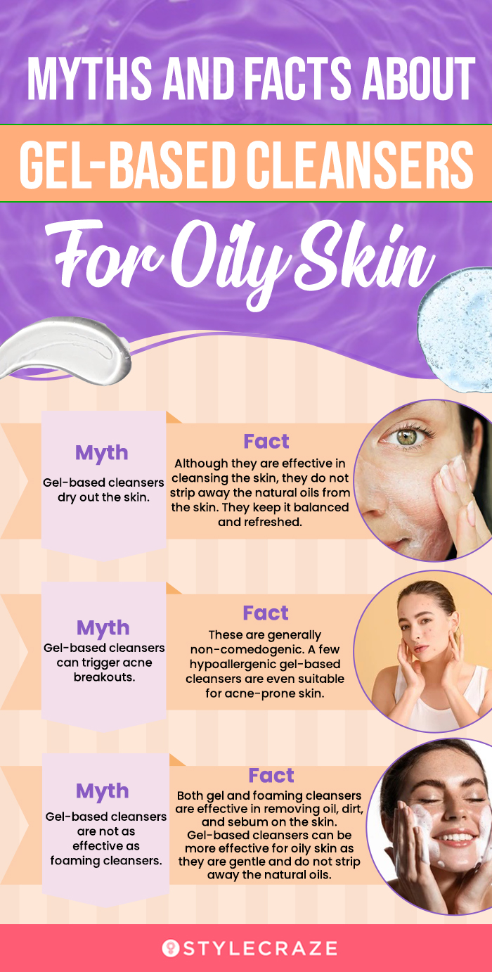 Myths And Facts About Gel-Based Cleansers For Oily Skin (infographic)