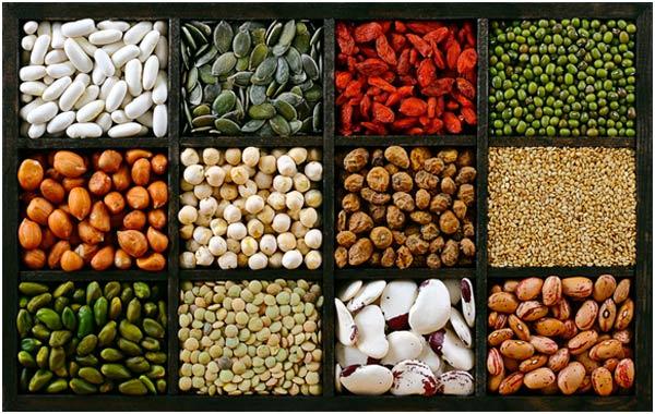 Nuts seeds and beans for healthy skin