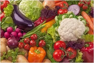Organic vegetables for healthy skin