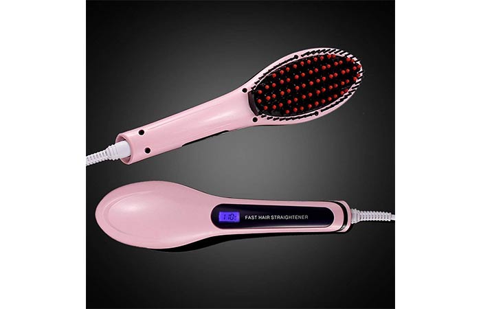 Hair Straightener Electric Comb Brush For Men Women Girls And Hair  Straightening Fast Smoothing Comb With 5 Temperature Control 45 Watt  Multi Color  Unity Zone