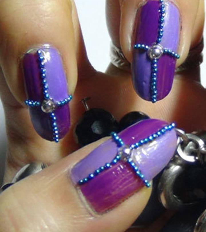 2 Amazing Purple Nail Art Design Tutorials With Pictures