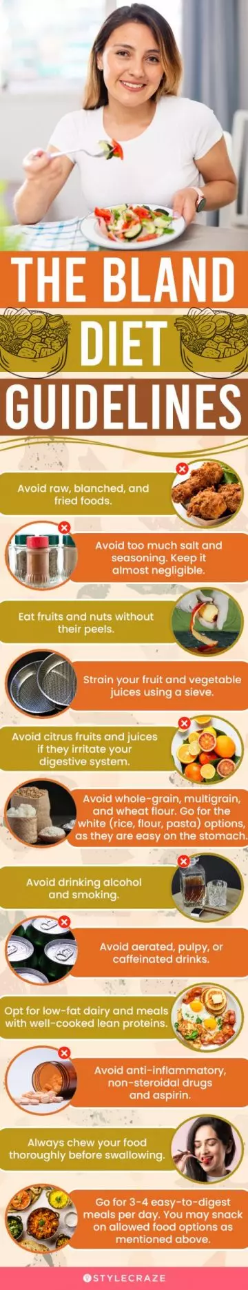 the bland diet guidelines (infographic)