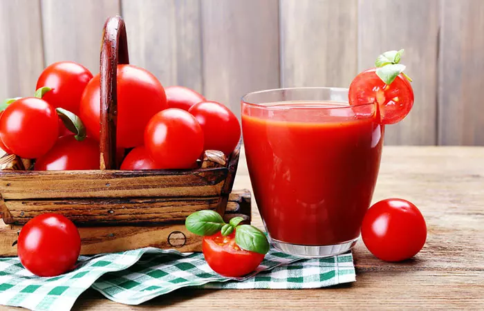 Tomato and lime drink for weight loss