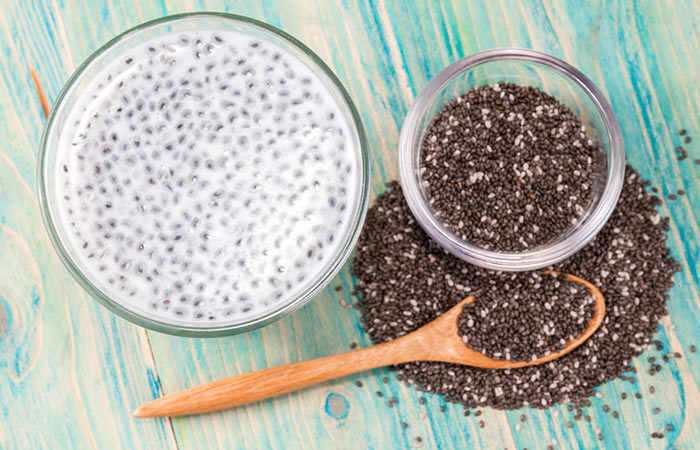 Toning whey protein and chia seed drink for weight loss