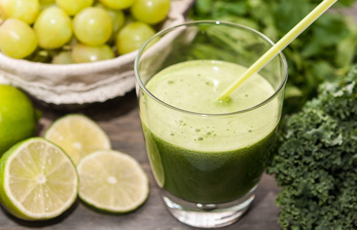 Wheatgrass and grape drink for weight loss