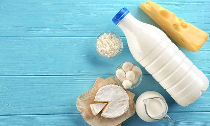 Produits laitiers - Aliments pour la peau grasse