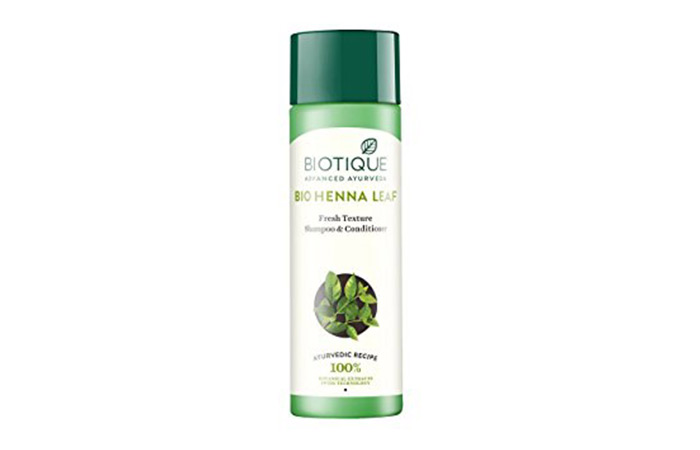 10. Biotique Bio Henna Leaf Fresh Texture Shampoo