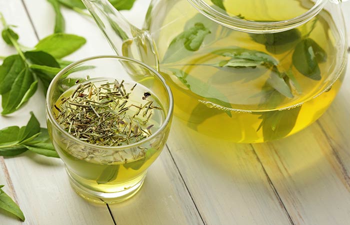 Green tea to get rid of abdominal bloating