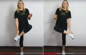 Ankle touch brain gym exercise