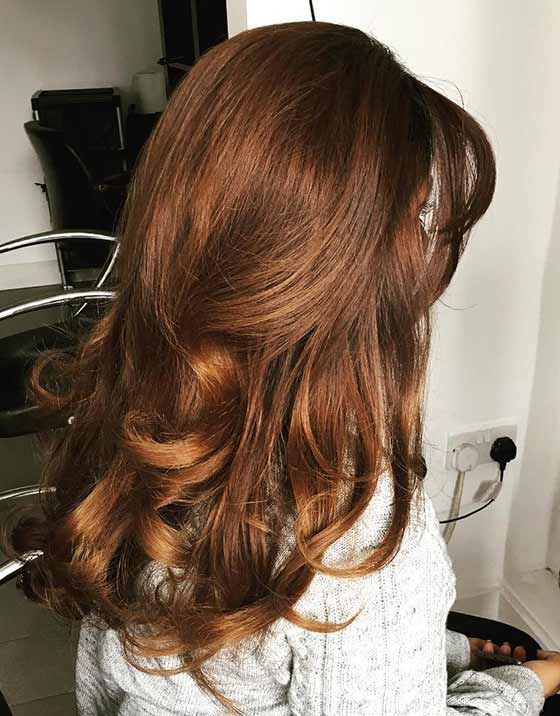 Russet brown hair color