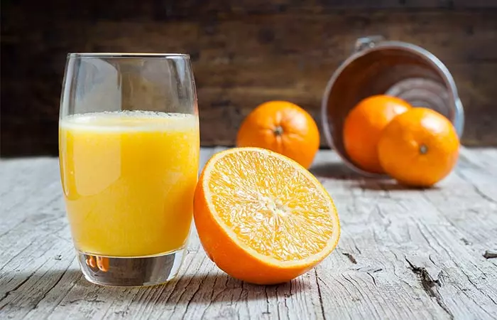 Orange juice to get rid of abdominal bloating