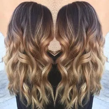Honey hued ombre hair color