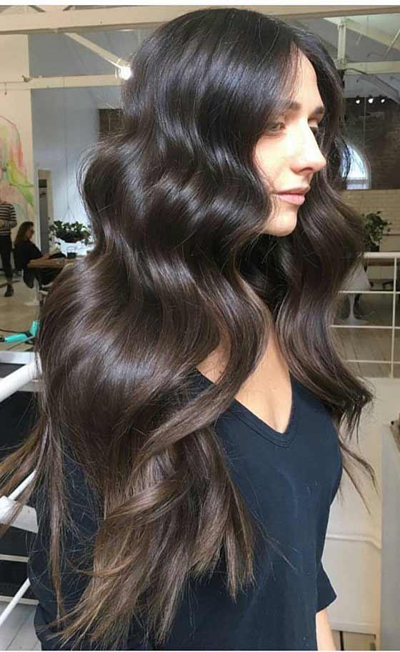 Natural Dark Chocolate Hair Color For Brown Brunettes Balayage Koees Hot Sex Picture 