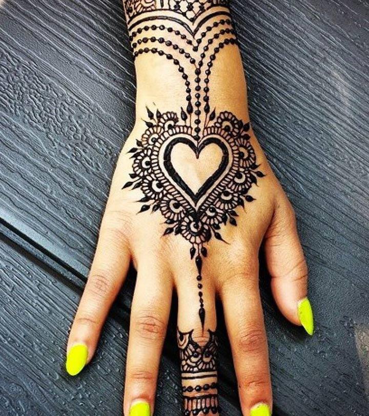 10 Best And Simple Heart Henna Designs To Try In 2023 Heart Adorned Mehndi Designs Easy In 2023