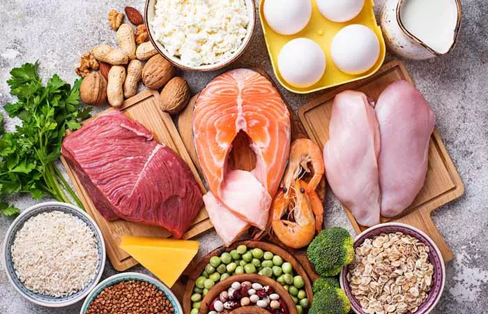 Eat plenty of protein to naturally gain weight at home