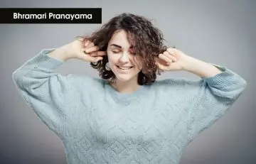 Bhramari pranayama deep breath exercise