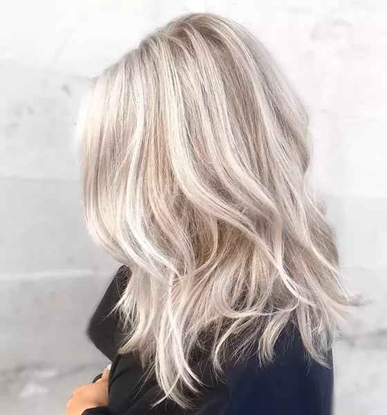 Cool blonde highlights hair color