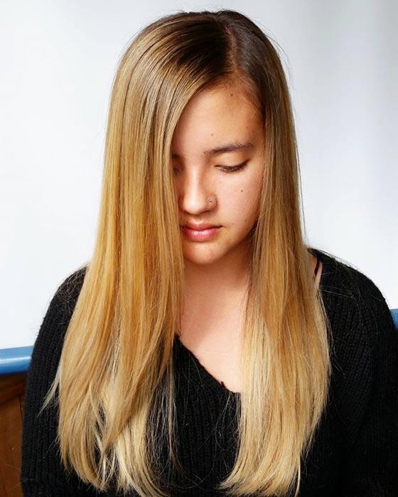 Honey blonde hair color idea