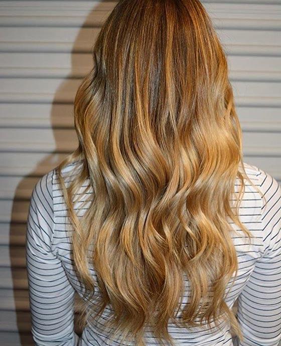 Golden blonde hair color idea