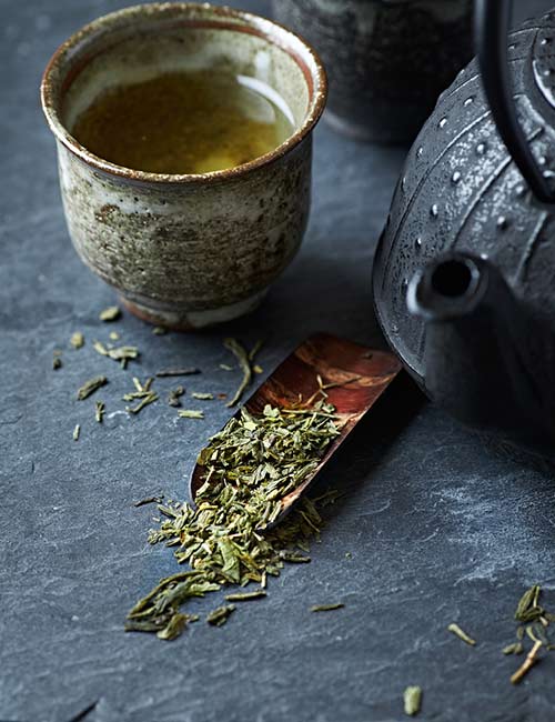Green tea supports a fatty liver diet