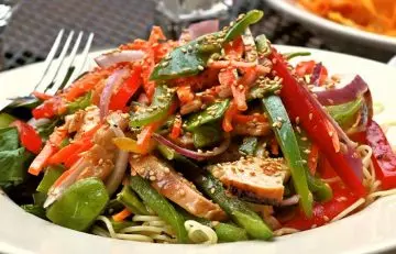 Bell pepper and chicken salad Almased diet plan recipe