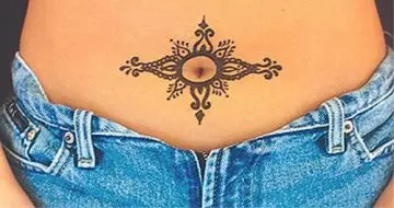 Most loved belly henna design one