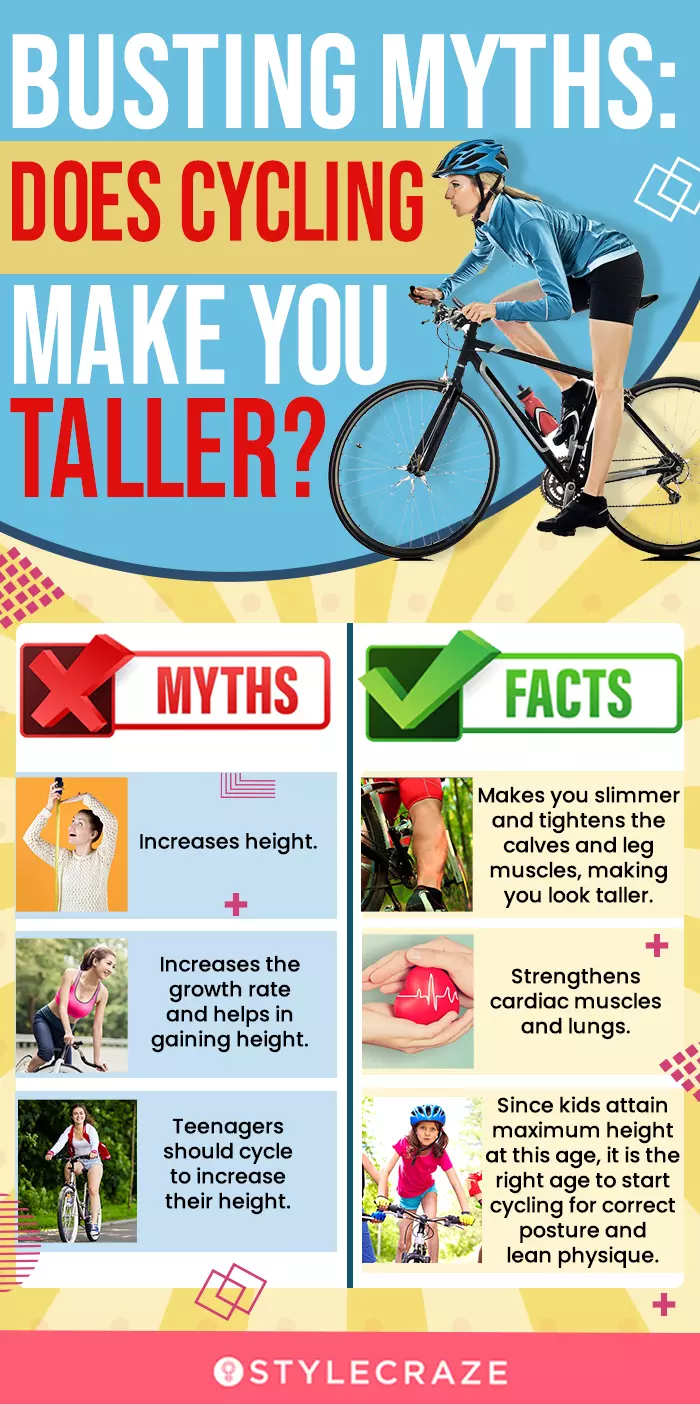busting myths: does cycling make you taller? (infographic)